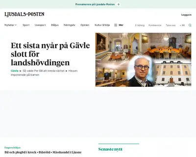 Ljusdals Posten e-postutskick startsida 2024