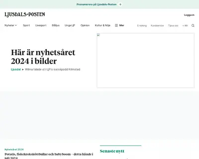 Ljusdals Posten e-postutskick startsida 2025