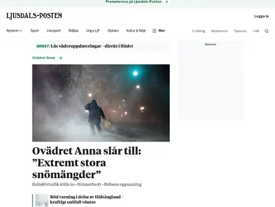 Ljusdals Posten e-postutskick startsida 2026