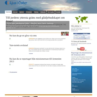 Ljus i Öster startsida 2014