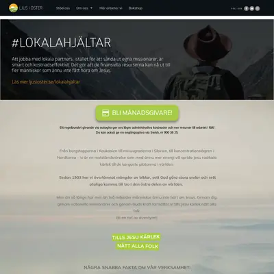 Ljus i Öster startsida 2020