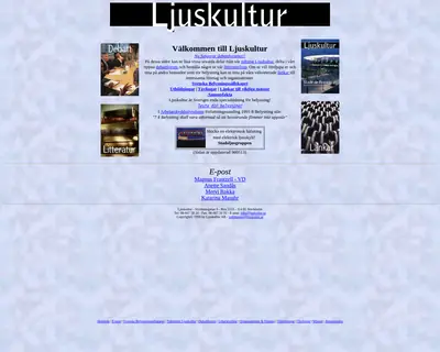 Ljuskultur startsida 1998
