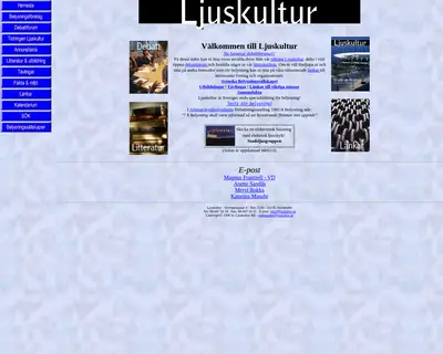 Ljuskultur startsida 1999