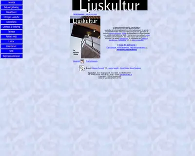 Ljuskultur startsida 2001