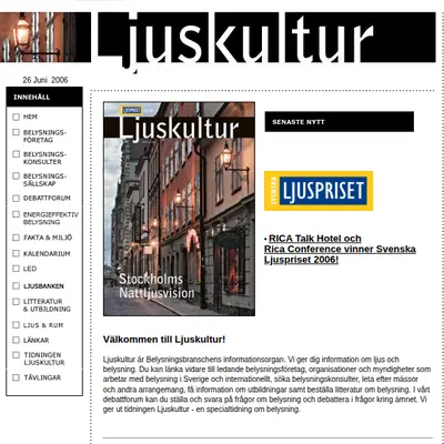 Ljuskultur startsida 2007