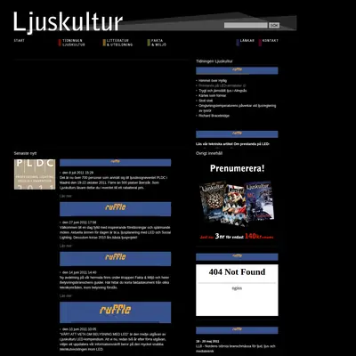 Ljuskultur startsida 2011