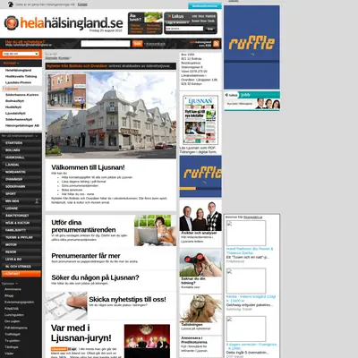 ljusnan.se startsida 2010