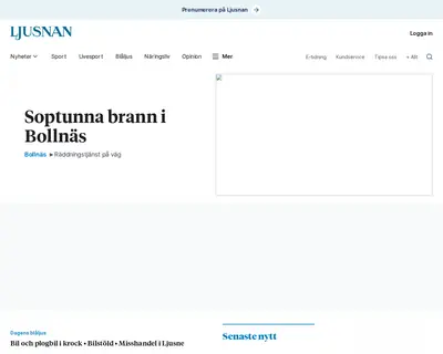 ljusnan.se startsida 2024