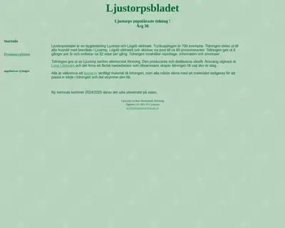 Ljustorpsbladet startsida 2025