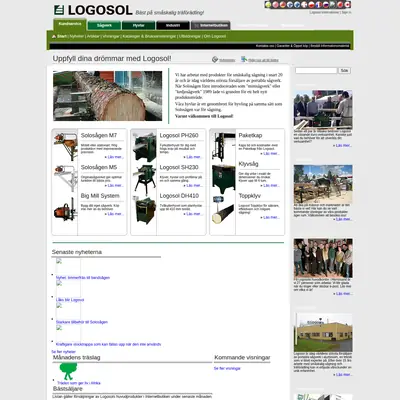Logosol, logosol.se startsida 2009