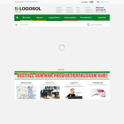 Logosol, logosol.se startsida 2014