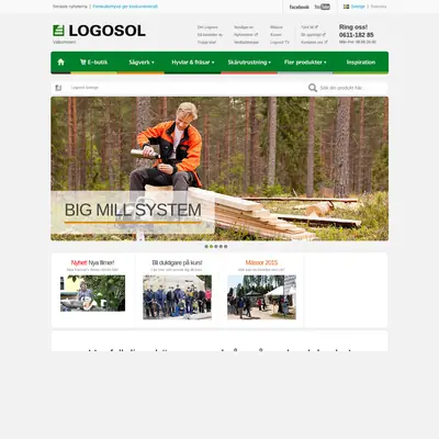 Logosol, logosol.se startsida 2015