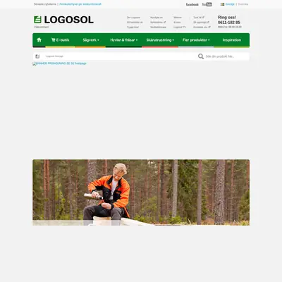 Logosol, logosol.se startsida 2016