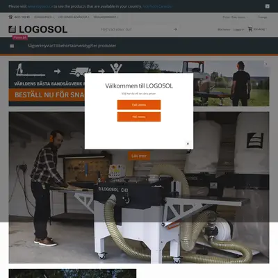 Logosol, logosol.se startsida 2022