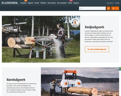 Logosol, logosol.se startsida 2025