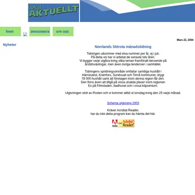 LOKALAKTUELLT startsida 2004