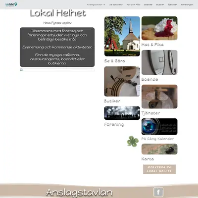 Lokal Helhet, lokalhelhet.se startsida 2023