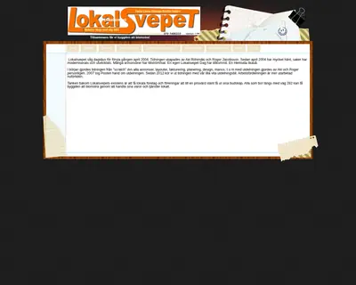 LOKALSVEPET startsida 2019