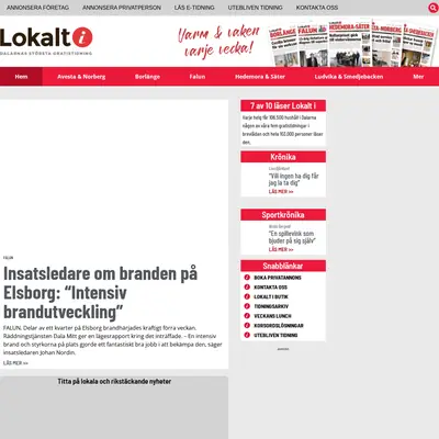 Lokalt i Dalarna startsida 2024