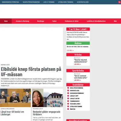 Lokalt i Dalarna startsida 2025