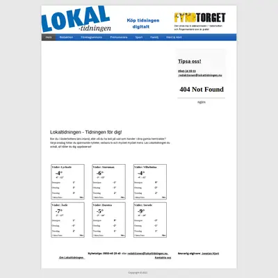 Lokaltidningen Sverige startsida 2013