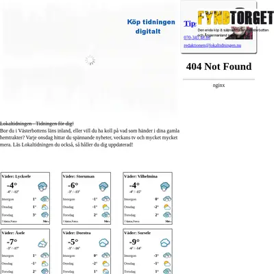 Lokaltidningen Sverige startsida 2014