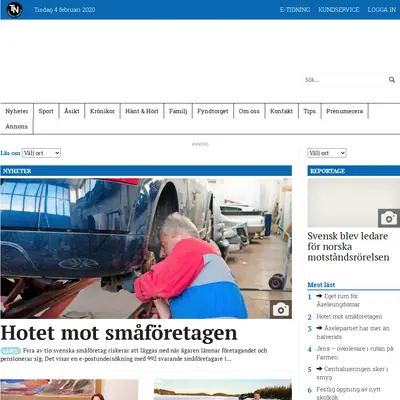 Lokaltidningen Sverige startsida 2020