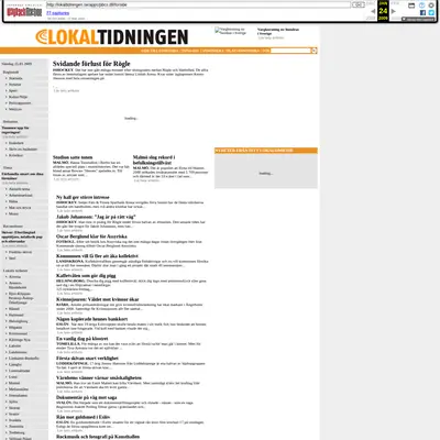 Lokaltidningen Malmö startsida 2009