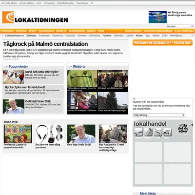 Lokaltidningen Malmö startsida 2011