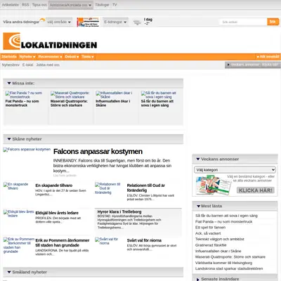 Lokaltidningen Malmö startsida 2013