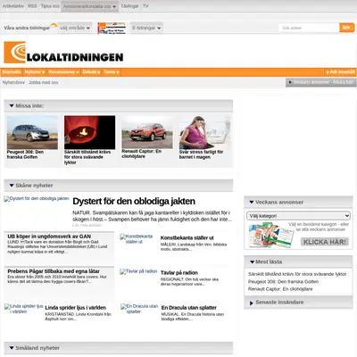 Lokaltidningen Malmö startsida 2014