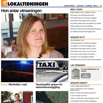 Lokaltidningen Malmö startsida 2016