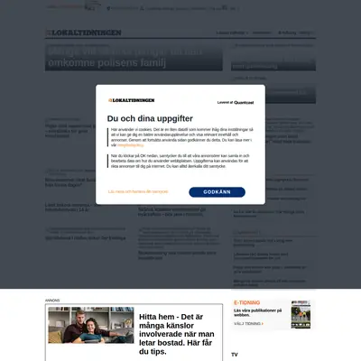 Lokaltidningen Malmö startsida 2019