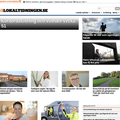 Lokaltidningen Malmö startsida 2020
