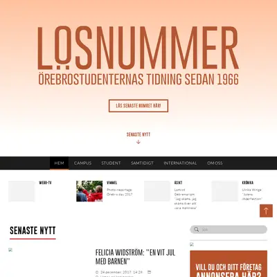 Lösnummer startsida 2018