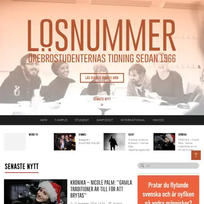 Lösnummer startsida 2019