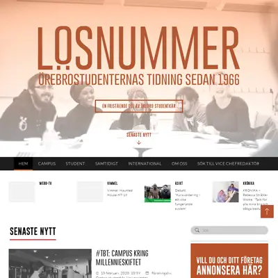 Lösnummer startsida 2020