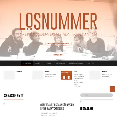 Lösnummer startsida 2021
