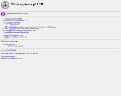 LTH - nytt startsida 1996