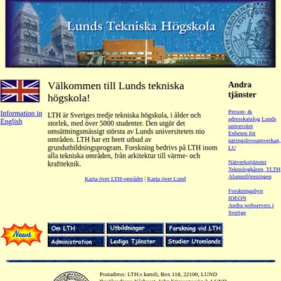 LTH - nytt startsida 1997