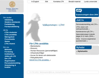 LTH - nytt startsida 2004