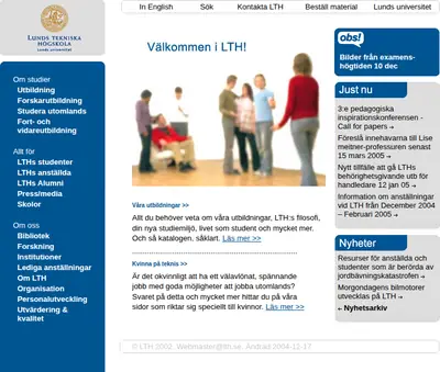 LTH - nytt startsida 2005