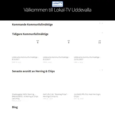 Lokal TV Uddevalla startsida 2017