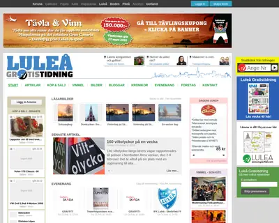 Luleå Gratistidning startsida 2015