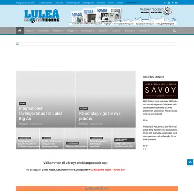 Luleå Gratistidning startsida 2018