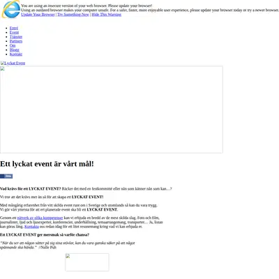 www.lyckatevent.se startsida 2011