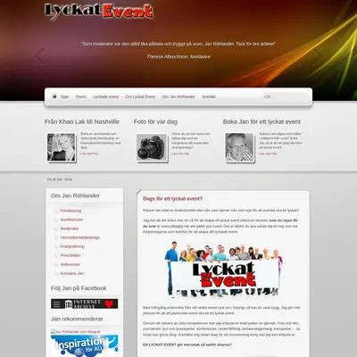 www.lyckatevent.se startsida 2014