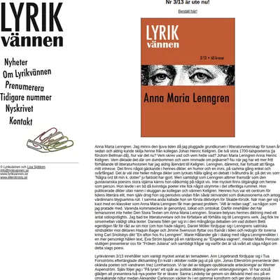 Lyrikvännen startsida 2013