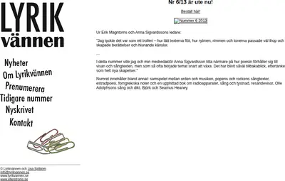 Lyrikvännen startsida 2014