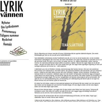 Lyrikvännen startsida 2015